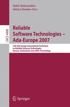 Kordon / Abdennahder |  Reliable Software Technologies - Ada-Europe 2007 | Buch |  Sack Fachmedien