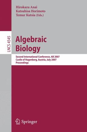 Anai / Kutsia / Horimoto |  Algebraic Biology | Buch |  Sack Fachmedien