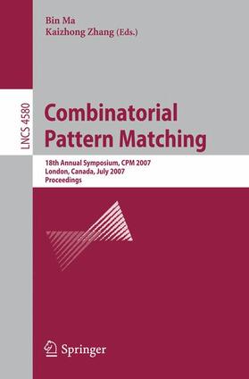 Ma / Zhang |  Combinatorial Pattern Matching | Buch |  Sack Fachmedien