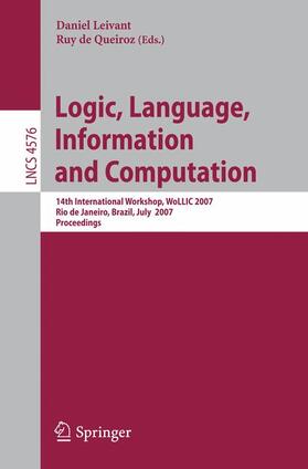 de Queiroz / Leivant |  Logic, Language, Information and Computation | Buch |  Sack Fachmedien