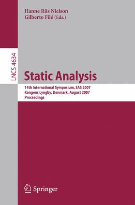 Filé / Riis Nielson |  Static Analysis | Buch |  Sack Fachmedien