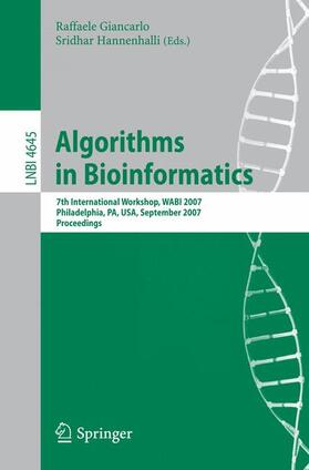 Hannenhalli / Giancarlo |  Algorithms in Bioinformatics | Buch |  Sack Fachmedien