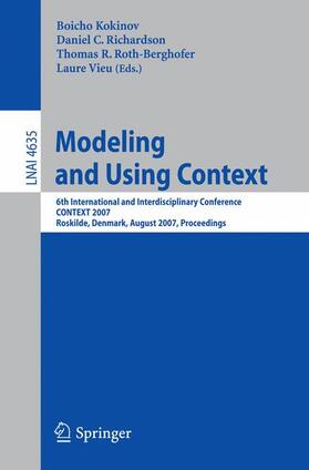 Kokinov / Vieu / Richardson |  Modeling and Using Context | Buch |  Sack Fachmedien