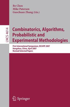 Chen / Zhang / Paterson |  Combinatorics, Algorithms, Probabilistic and Experimental Methodologies | Buch |  Sack Fachmedien