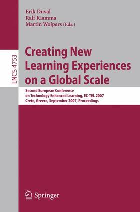 Duval / Klamma / Wolpers |  Creating New Learning Experiences on a Global Scale | Buch |  Sack Fachmedien