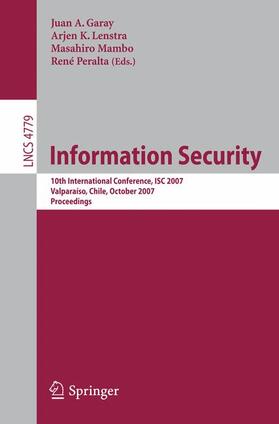 Garay / Peralta / Lenstra |  Information Security | Buch |  Sack Fachmedien