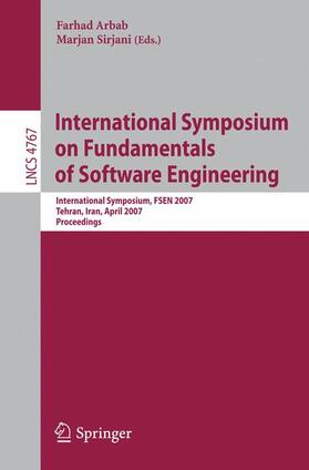 Sirjani / Arbab |  International Symposium on Fundamentals of Software Engineering | Buch |  Sack Fachmedien