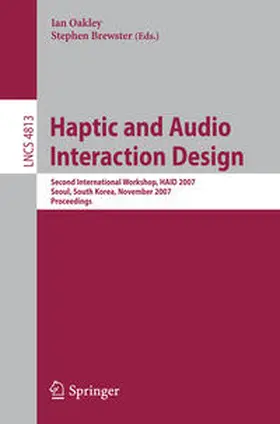 Oakley / Brewster |  Haptic and Audio Interaction Design | eBook | Sack Fachmedien