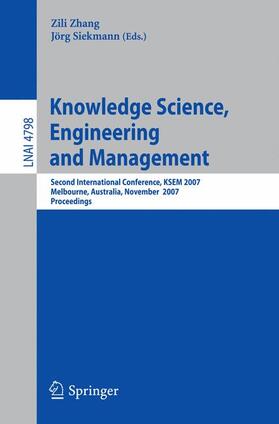 Siekmann / Zhang |  Knowledge Science, Engineering and Management | Buch |  Sack Fachmedien
