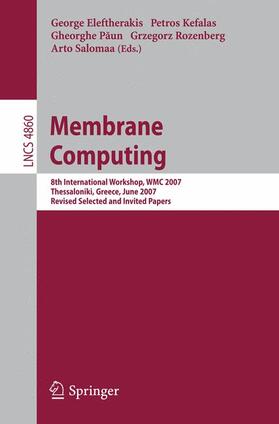 Eleftherakis / Kefalas / Salomaa |  Membrane Computing | Buch |  Sack Fachmedien