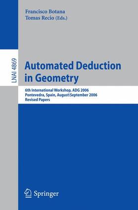 Recio / Botana |  Automated Deduction in Geometry | Buch |  Sack Fachmedien