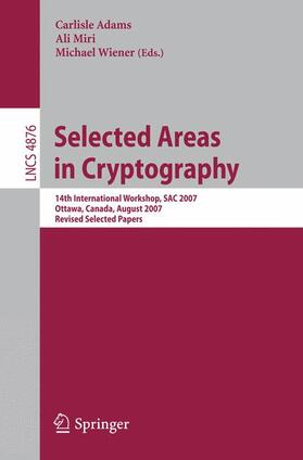 Adams / Wiener / Miri |  Selected Areas in Cryptography | Buch |  Sack Fachmedien