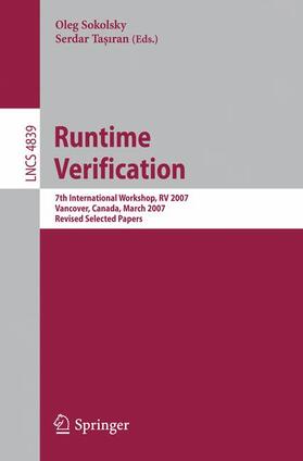 Tasiran / Sokolsky |  Runtime Verification | Buch |  Sack Fachmedien