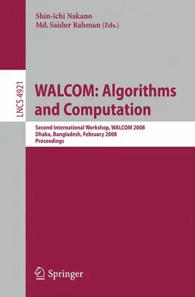 Rahman / Nakano |  WALCOM: Algorithms and Computation | Buch |  Sack Fachmedien