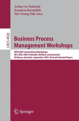 ter Hofstede / Paik / Benatallah |  Business Process Management Workshops | Buch |  Sack Fachmedien