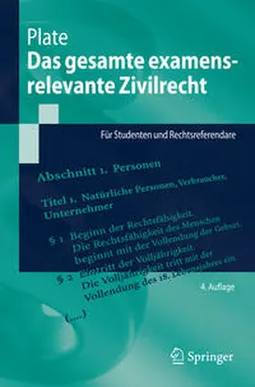 Plate |  Das gesamte examensrelevante Zivilrecht | eBook | Sack Fachmedien