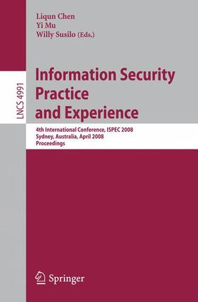 Chen / Susilo / Mu |  Information Security Practice and Experience | Buch |  Sack Fachmedien