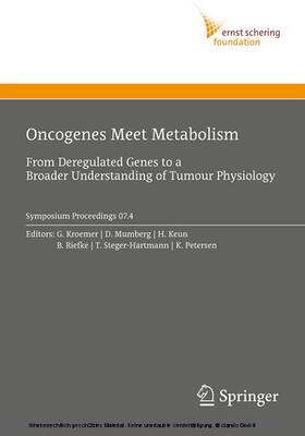 Kroemer / Mumberg / Keun |  Oncogenes Meet Metabolism | eBook | Sack Fachmedien