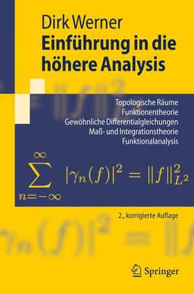 Werner |  Einführung in die höhere Analysis | Buch |  Sack Fachmedien