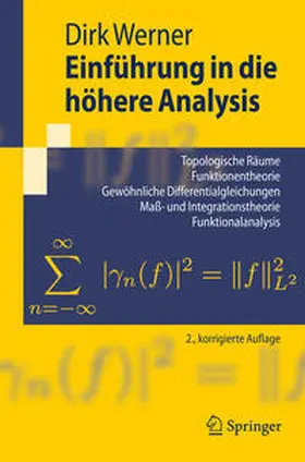 Werner |  Einführung in die höhere Analysis | eBook | Sack Fachmedien