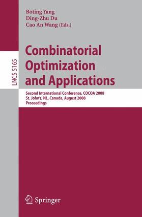 Yang / Wang / Du |  Combinatorial Optimization and Applications | Buch |  Sack Fachmedien