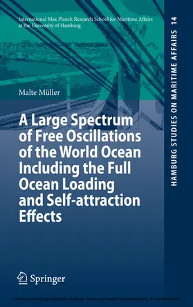 Müller |  A Large Spectrum of Free Oscillations of the World Ocean Including the Full Ocean Loading and Self-attraction Effects | eBook | Sack Fachmedien