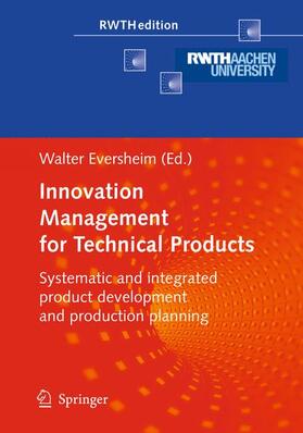 Eversheim |  Innovation Management for Technical Products | Buch |  Sack Fachmedien