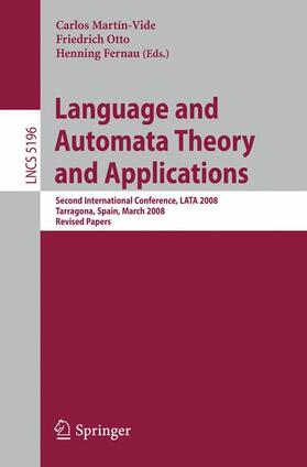 Martin-Vide / Fernau / Otto |  Language and Automata Theory and Applications | Buch |  Sack Fachmedien