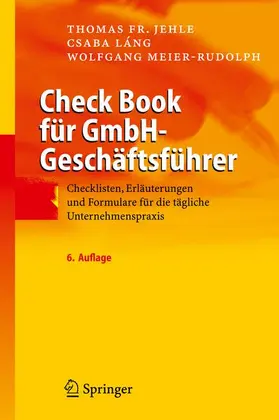 Jehle / Meier-Rudolph / Láng |  Check Book für GmbH-Geschäftsführer | Buch |  Sack Fachmedien