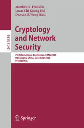 Franklin / Hui / Wong |  Cryptology and Network Security | eBook | Sack Fachmedien