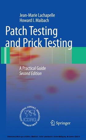 Lachapelle / Maibach |  Patch Testing and Prick Testing | eBook | Sack Fachmedien