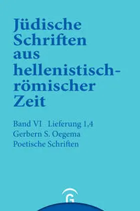 Oegema |  Poetische Schriften | Buch |  Sack Fachmedien