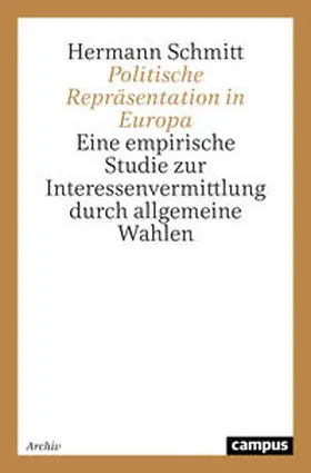 Schmitt |  Politische Repräsentation in Europa | Buch |  Sack Fachmedien