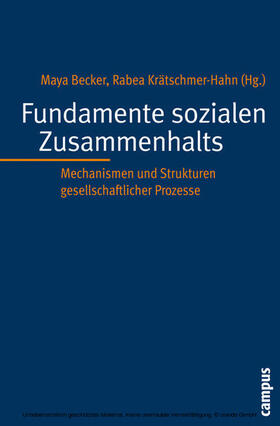 Becker / Krätschmer-Hahn / Bös |  Fundamente sozialen Zusammenhalts | eBook | Sack Fachmedien