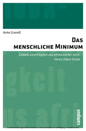 Graneß |  Das menschliche Minimum | eBook | Sack Fachmedien