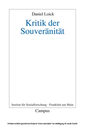 Loick |  Kritik der Souveränität | eBook | Sack Fachmedien