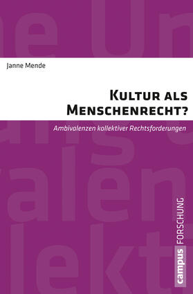 Mende |  Kultur als Menschenrecht? | Buch |  Sack Fachmedien