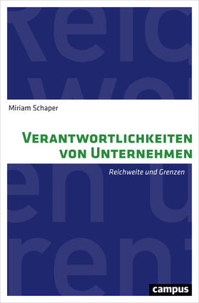 Schaper |  Verantwortlichkeiten von Unternehmen | Buch |  Sack Fachmedien