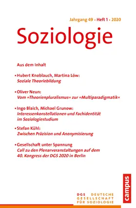 Farzin |  Soziologie 1/2020 | Buch |  Sack Fachmedien