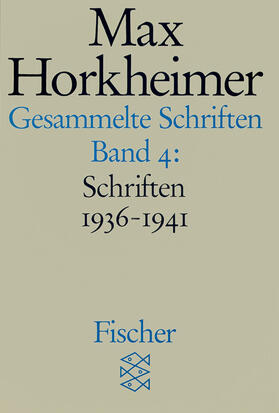 Horkheimer |  Gesammelte Schriften in 19 Bänden | Buch |  Sack Fachmedien