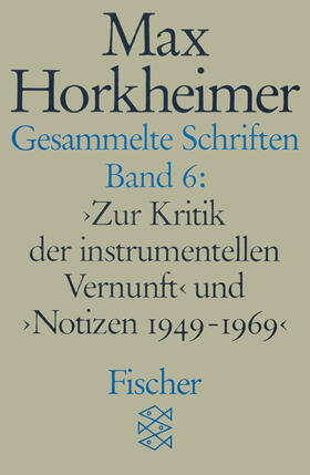Horkheimer |  Gesammelte Schriften in 19 Bänden | Buch |  Sack Fachmedien
