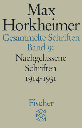 Schmidt / Horkheimer |  Gesammelte Schriften VIIII | Buch |  Sack Fachmedien