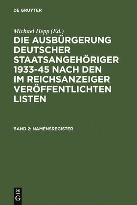 Hepp |  Namensregister | Buch |  Sack Fachmedien