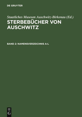  Namensverzeichnis A-Z. Annex | Buch |  Sack Fachmedien