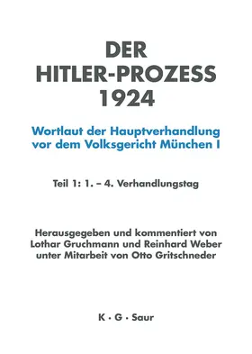 Gruchmann / Weber / Gritschneder |  HITLER-PROZEß 1924 TL.1 | Buch |  Sack Fachmedien