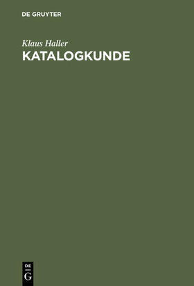 Haller |  Katalogkunde | Buch |  Sack Fachmedien