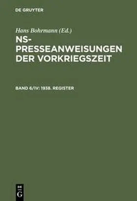 Bartels / Peter / Fortmann-Petersen |  1938. Register | Buch |  Sack Fachmedien