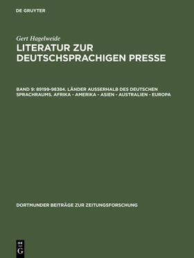 Hagelweide |  89199¿98384. Länder außerhalb des deutschen Sprachraums. Afrika - Amerika - Asien - Australien - Europa | Buch |  Sack Fachmedien