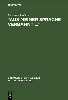 Ubbens |  ¿Aus meiner Sprache verbannt ...¿ | Buch |  Sack Fachmedien