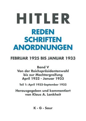 Lankheit |  April 1932 - September 1932 | Buch |  Sack Fachmedien